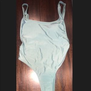 One piece strapped swim suit . Size : Small